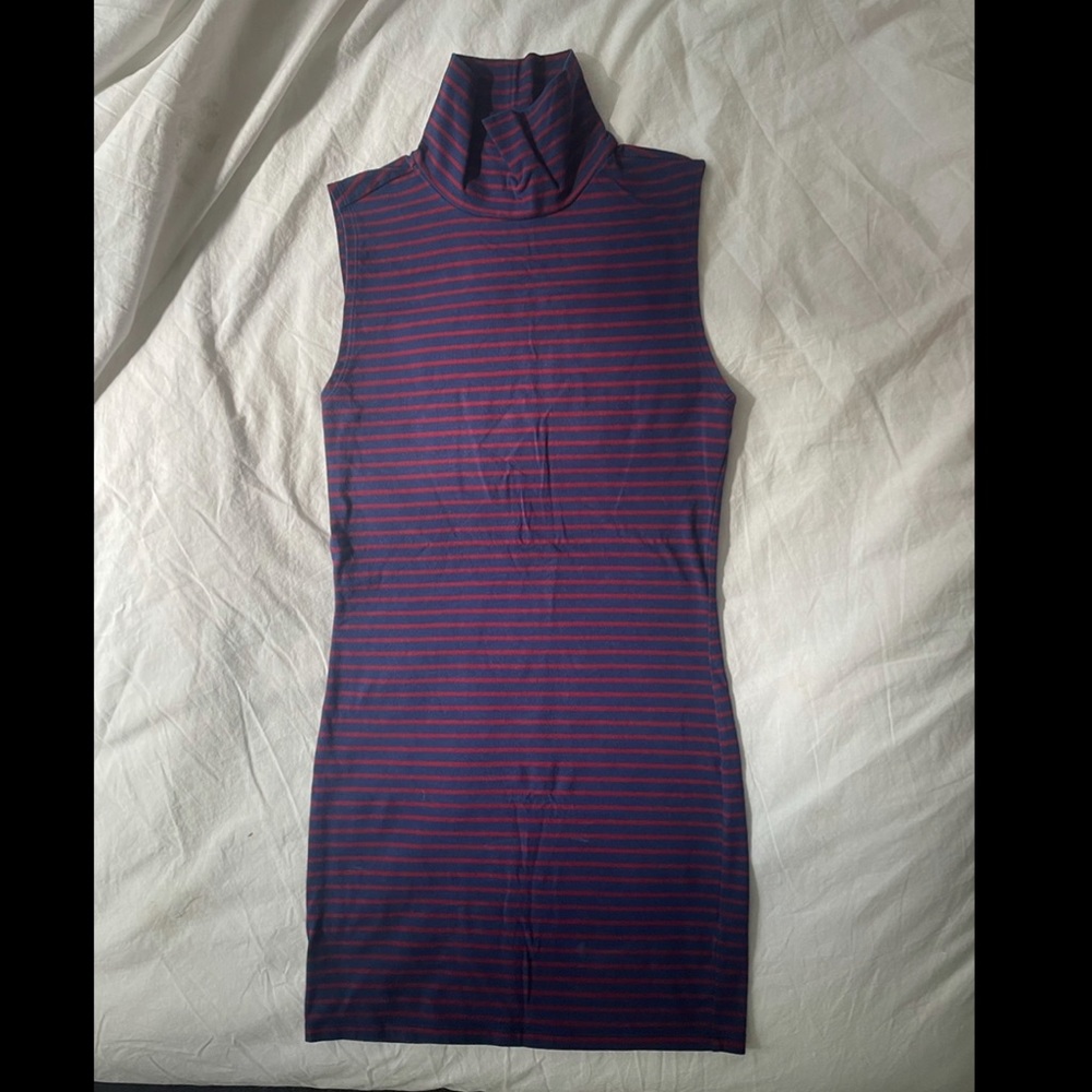 Forever 21 Turtleneck striped Bodycon Mini Dress S